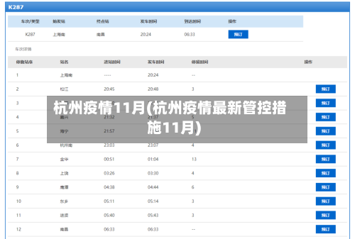 杭州疫情11月(杭州疫情最新管控措施11月)