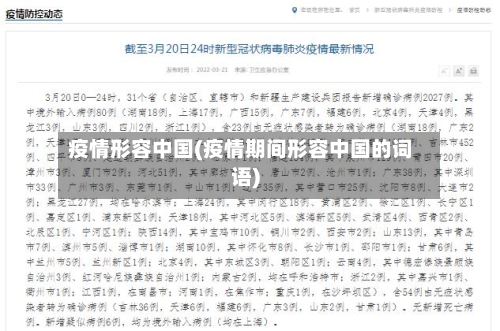 疫情形容中国(疫情期间形容中国的词语)