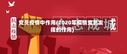 党员疫情中作用(2020年疫情党员发挥的作用)-第3张图片